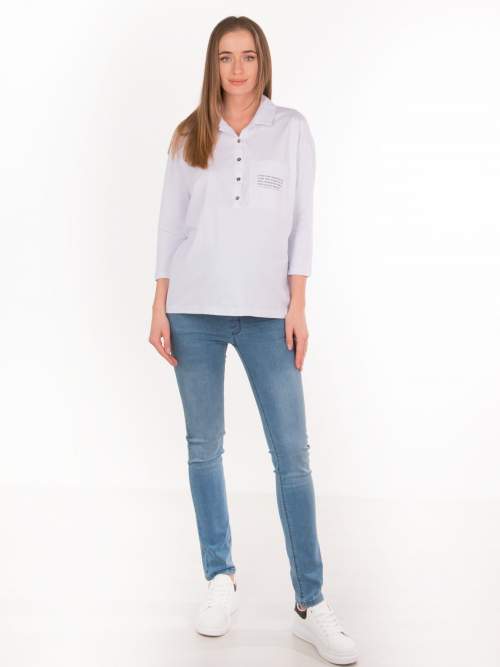 Рубашка EM комбинированная для беременных и кормящих; белый (Арт. 80050170)