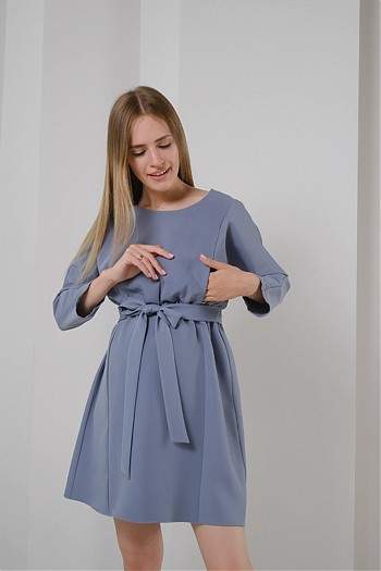 Платье MS "Жасмин" для беременных и кормящих; серый (Арт. 60290)