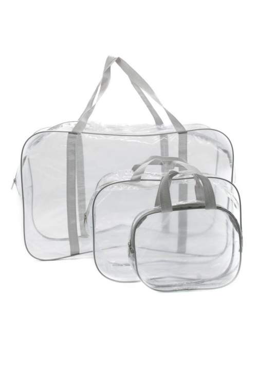 Комплект сумок в роддом: большая + средняя + косметичка прозрачная (арт. 48790)
