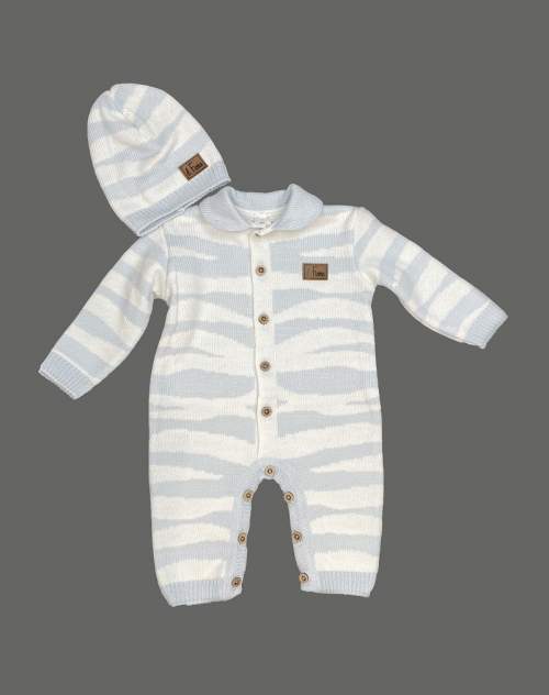 Комплект детский (комбинезон + шапочка) FD Zebra 0-3 месяца; голубой (арт. 7121231160)
