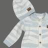 Комплект детский (комбинезон + шапочка) FD Zebra 0-3 месяца; голубой (арт. 7121231160) - Комплект детский (комбинезон + шапочка) FD Zebra 0-3 месяца; голубой (арт. 7121231160)