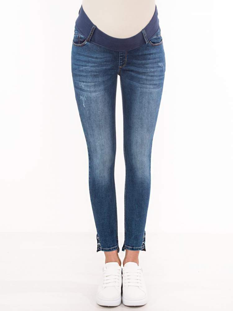 Джинсы EM для беременных и кормящих; синий (Арт. 80596470) Модные джинсы для беременных с удобным высоким бандажом. Джинсы универсальные, можно носить и во время беременности и после родов.
Состав: хлопок 97% лайкра 3%