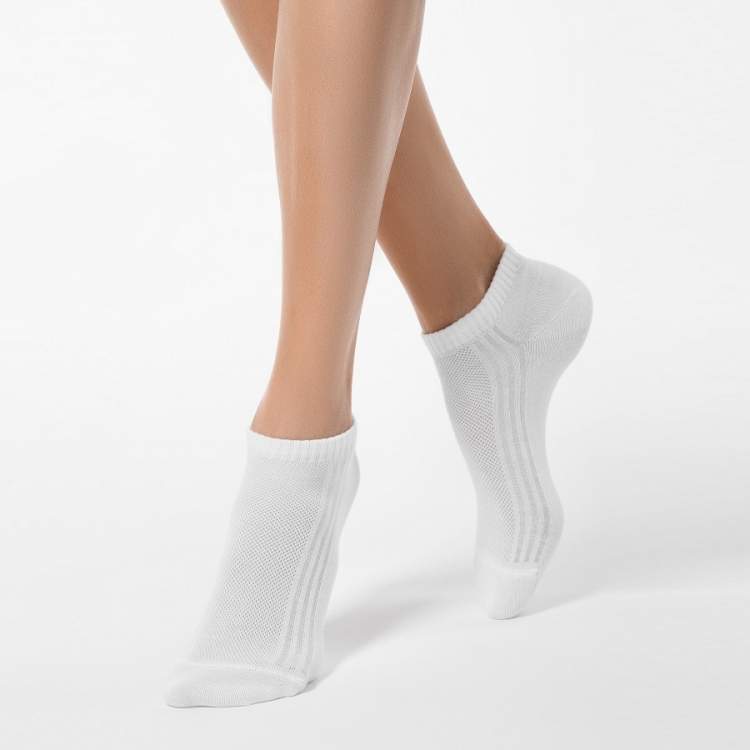 Носки Conte Classic женские короткие хлопок (Арт. 73430) Укороченные спортивные женские носки из хлопка, однотонные и с рисунками.