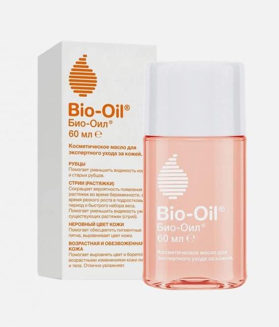 Косметическое масло Bio-Oil от рубцов и растяжек 60 мл. (арт. 43376) Косметическое масло "Bio-Oil" - это экспертный уход за кожей, разработанный для уменьшения видимости шрамов, растяжек и неровного цвета кожи. Также рекомендовано к использованию для возрастной и обезвоженной кожи. Основными ингредиентами являются витамины А и Е, натуральные масла календулы, лаванды, розмарина и ромашки. Его можно использовать как для лица, так и для тела. Масло быстро впитывается и не оставляет жирной пленки. Оно гипоаллергенно и подходит даже для чувствительной кожи.