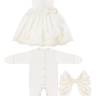 Комплект LB Принцесса комбинезон + платье; молочный (Арт. 7700118) - Комплект LB Принцесса комбинезон + платье; молочный (Арт. 7700118)