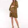 Платье EM для беременных и кормящих креп-трикотаж; хаки (Арт. 71341670) - Платье EM для беременных и кормящих креп-трикотаж; хаки (Арт. 71341670)