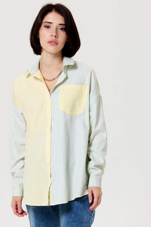 Рубашка НМ для беременных и кормящих; жёлтый/зелёный (Арт. 1100605)