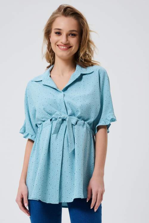 Блузка НМ для беременных и кормящих; голубой (Арт. 1101003)