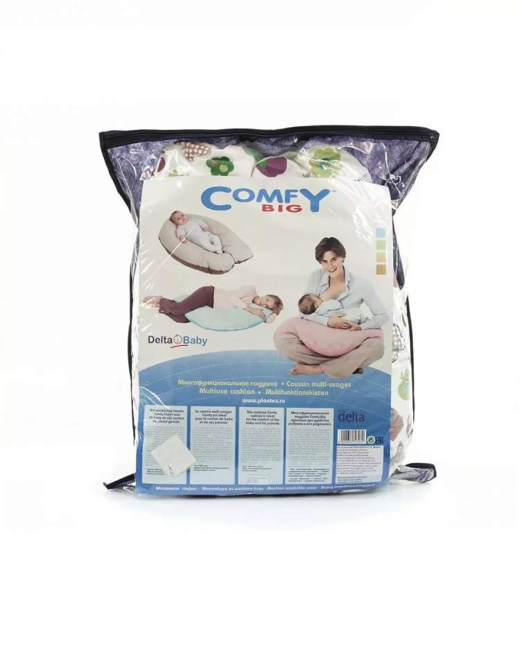 Многофункциональная подушка Comfy Big (арт. 104000) Comfy Big - многофункциональная подушка снижает нагрузку на спину и руки, кормящего грудью или из бутылочки. Позволяет положить ребенка в различных позах на спине или животе. Служит удобной поддержкой во время присаживания ребенка. Беременным женщинам помогает принимать расслабляющие позы.