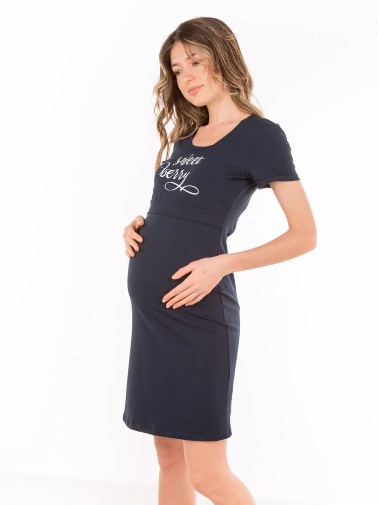 Платье домашнее EM для беременных и кормящих хлопок; темно-синий (Арт. 11433370) Платье-сорочка для беременной и кормящей мамы. В ней можно комфортно спать, или использовать в качестве домашнего платья. Силуэт трапеция с запасом на живот. Платье из нутурального эластичного хлопка высшего качества (пенье компакт). Чтобы покормить ребенка досточно приподнять переднюю часть лифа и освободить грудь.
Состав: 100% хлопок