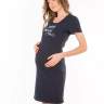 Платье домашнее EM для беременных и кормящих хлопок; темно-синий (Арт. 11433370) - Платье домашнее EM для беременных и кормящих хлопок; темно-синий (Арт. 11433370)