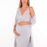 Комплект EM для беременных и кормящих халат и сорочка; серый меланж (Арт. 102551370) - Комплект EM для беременных и кормящих халат и сорочка; серый меланж (Арт. 102551370)