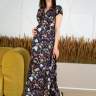 Платье ILM Лианель для беременных и кормящих; синий/цветы (Арт. 104953) - Платье ILM Лианель для беременных и кормящих; синий/цветы (Арт. 104953)