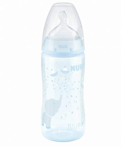 Бутылочка NUK FC + Baby Blue Слоник ПП с инд.темп. 300 мл соска силикон; М (арт. 10741026)
