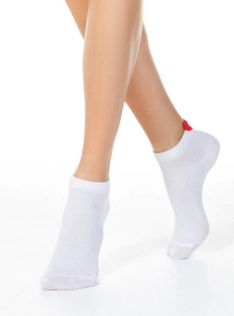 Носки Conte Active короткие хлопковые с пикотом-«сердечком» (Арт. 201830) Короткие хлопковые носки с пикотом-«сердечком» на резинке созданы специально для девушек, живущих активной жизнью. Идеально подходят под спортивную обувь.