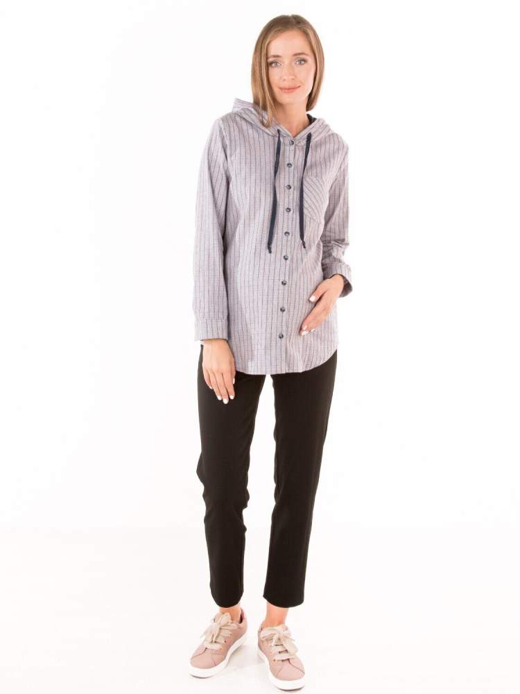 Рубашка EM для беременных и кормящих фланель с капюшоном; серый (Арт. 80361370) Оригинальная широкая рубашка из натурального хлопка (фланель). Рукав длинный. Есть капюшон с контрастным хлопковым подкладом. Планка на пуговицах по всей длине. Рубашку можно носить в период кормления.
Состав: 100% хлопок