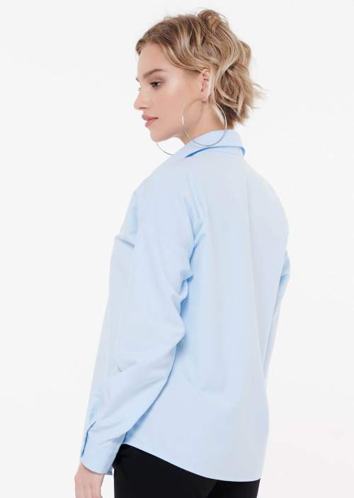Рубашка НМ для беременных и кормящих; голубой (Арт. 11540)