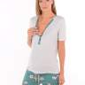 Пижама EM для беременных и кормящих футболка+капри; оливковый (Арт. 14252570) - Пижама EM для беременных и кормящих футболка+капри; оливковый (Арт. 14252570)