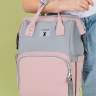 Сумка-рюкзак ILM Mammy bag для мам; серо-розовый (арт. 104326) - Сумка-рюкзак ILM Mammy bag для мам; серо-розовый (арт. 104326)