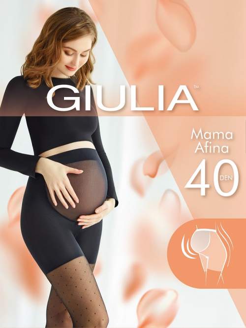 Колготки Giulia Mama Afina для беременных 40 den; сетка/горошек (Арт. 121790)