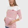 Джемпер ILM Марина для беременных и кормящих; белый/красный (Арт. 104152) - Джемпер ILM Марина для беременных и кормящих; белый/красный (Арт. 104152)