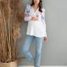 Блуза ILM Лина для беременных и кормящих; белый/цветы (Арт. 130004) - Блуза ILM Лина для беременных и кормящих; белый/цветы (Арт. 130004)