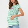 Футболка ILM "Хелен"  для беременных и кормящих; зелёный/полоса (Арт. 130248) - Футболка ILM "Хелен"  для беременных и кормящих; зелёный/полоса (Арт. 130248)