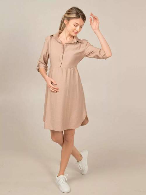 Платье-рубашка EM для беременных; капучино (Арт. 70031870)